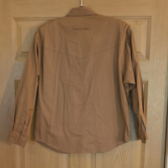 Together Women's Tan Cotton‎ Shirt Sz Med - Picture 3 of 4